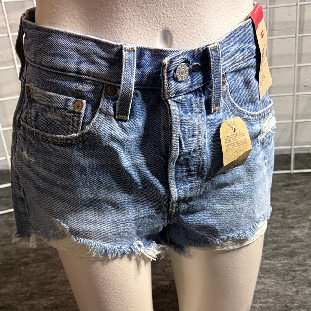 Levi's Light Blue Jean Shorts